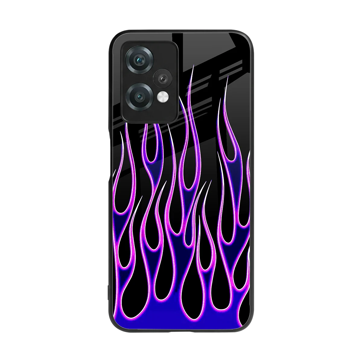 Flames Purple Inferno back phone cover | glass case for oneplus nord ce 2 lite