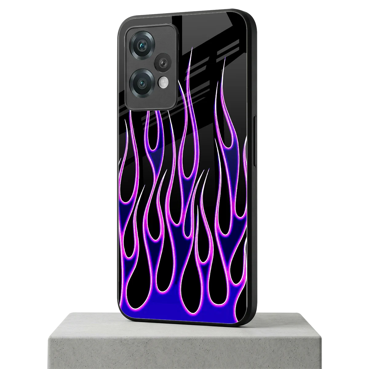 Flames Purple Inferno oneplus nord ce 2 lite mobile cover | shockproof glass phone case