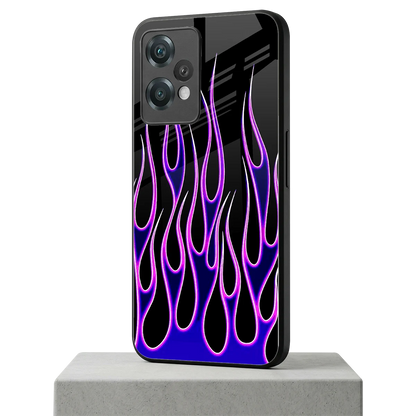 Flames Purple Inferno oneplus nord ce 2 lite mobile cover | shockproof glass phone case