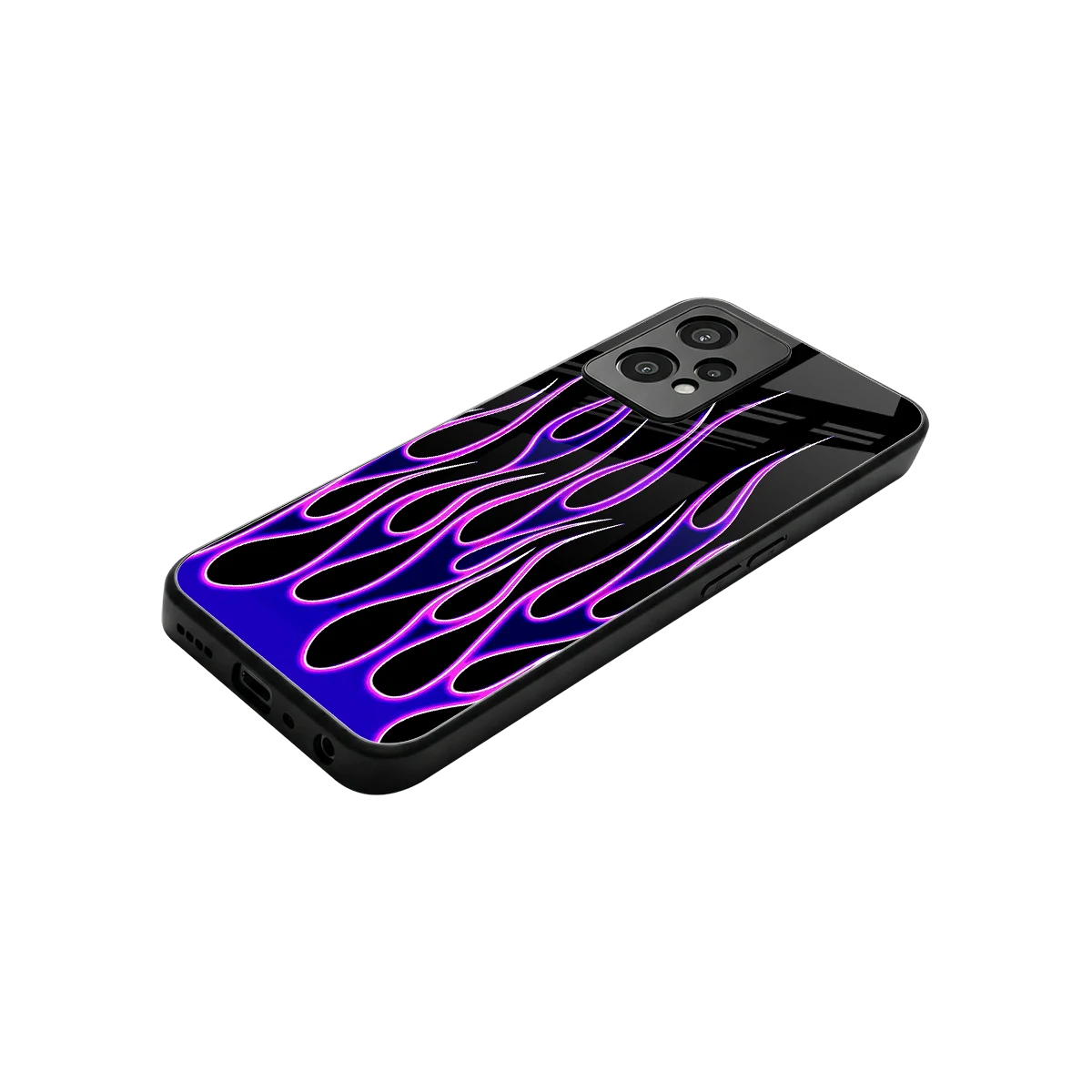 Flames Purple Inferno stylish phone case for oneplus nord ce 2 lite | glossy glass and slim fit