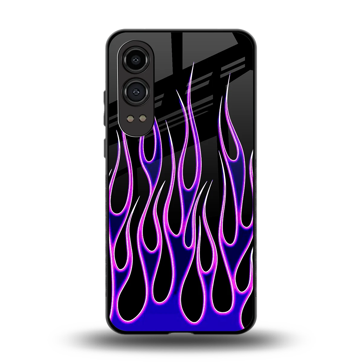 Flames Purple Inferno back phone cover | glass case for oneplus nord ce 4 lite