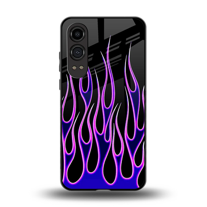 Flames Purple Inferno back phone cover | glass case for oneplus nord ce 4 lite