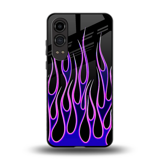 Flames Purple Inferno back phone cover | glass case for oneplus nord ce 4 lite