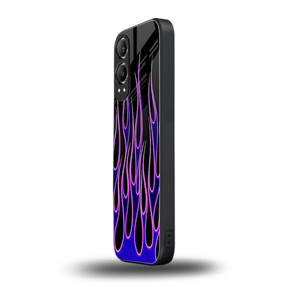 Flames Purple Inferno oneplus nord ce 4 lite mobile cover | shockproof glass phone case