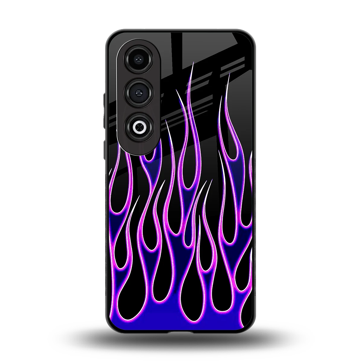 Flames Purple Inferno back phone cover | glass case for oneplus nord ce 4