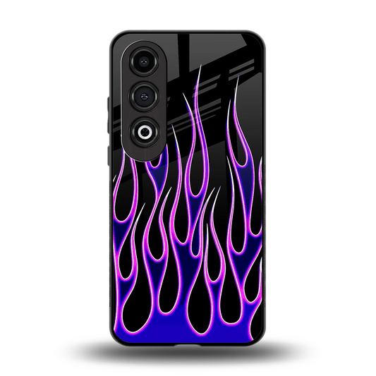 Flames Purple Inferno back phone cover | glass case for oneplus nord ce 4