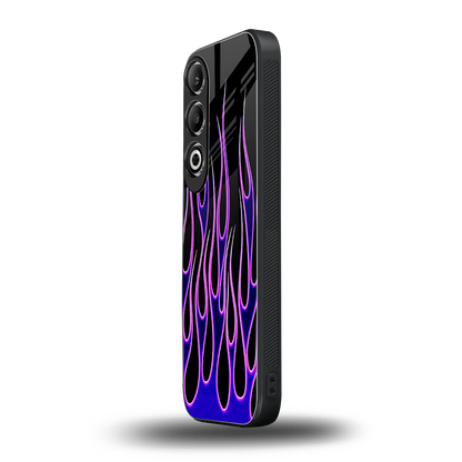 Flames Purple Inferno oneplus nord ce 4 mobile cover | shockproof glass phone case