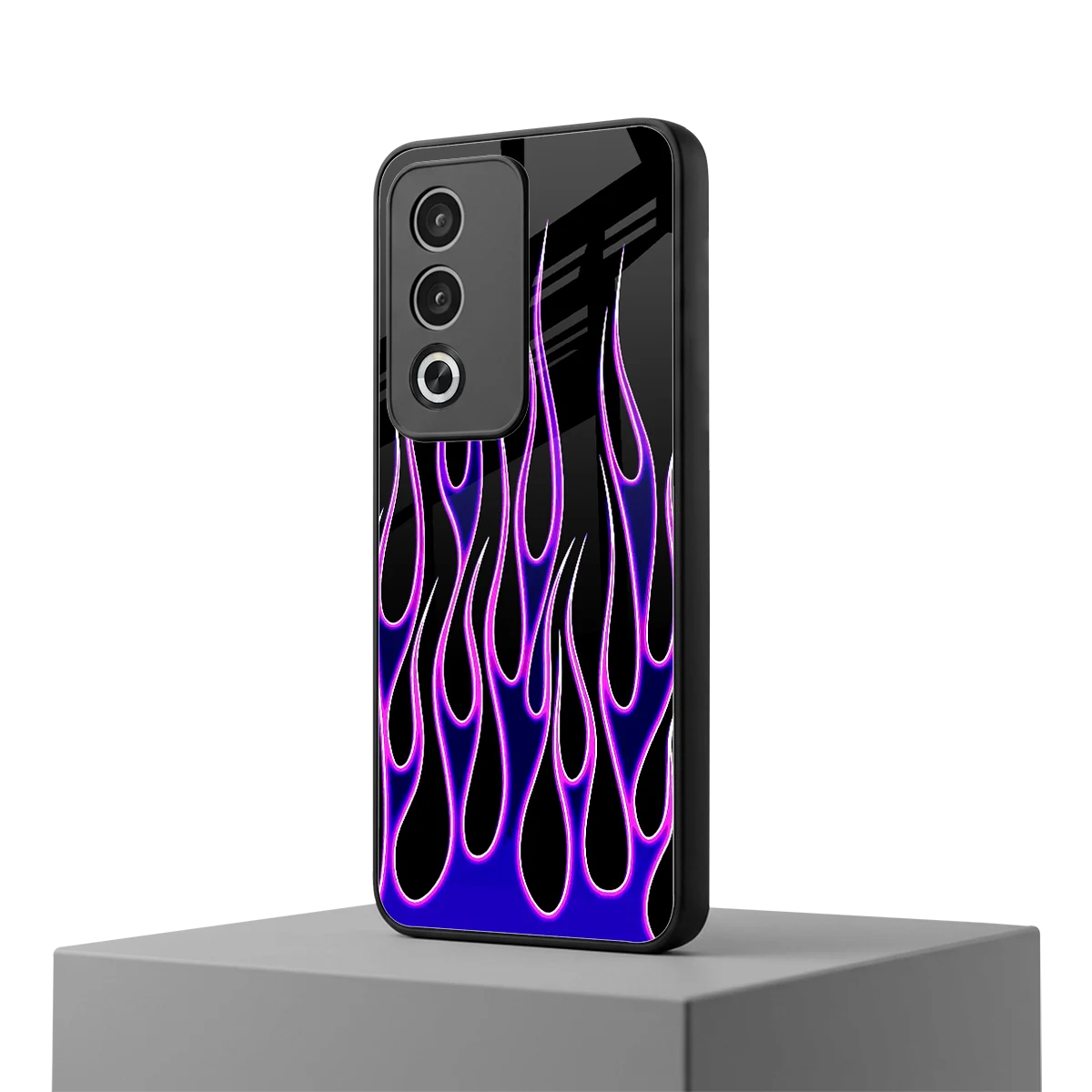 Flames Purple Inferno oppo a3 pro mobile cover | shockproof glass phone case