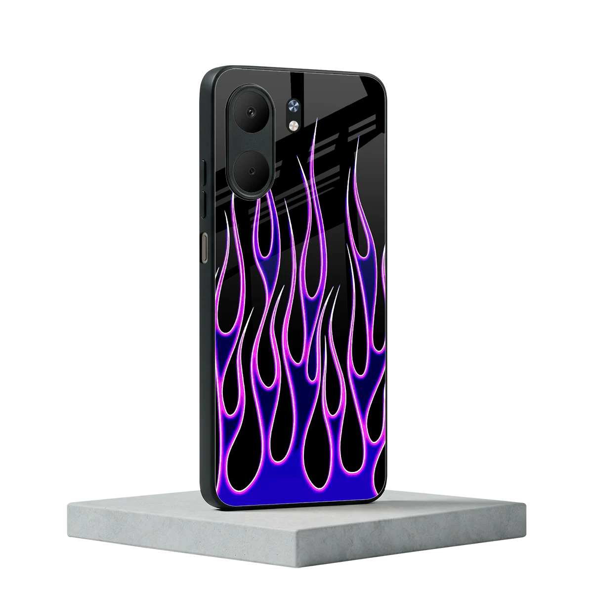 Flames Purple Inferno oppo a5x 5g mobile cover | shockproof glass phone case
