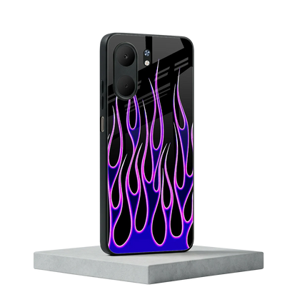 Flames Purple Inferno oppo a5x 5g mobile cover | shockproof glass phone case