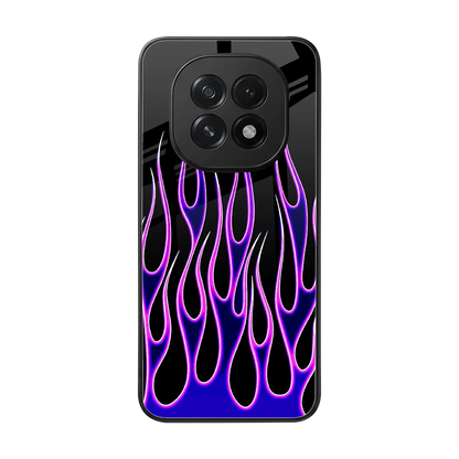 Flames Purple Inferno back phone cover | glass case for oppo f29 5g