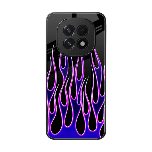 Flames Purple Inferno back phone cover | glass case for oppo f29 5g