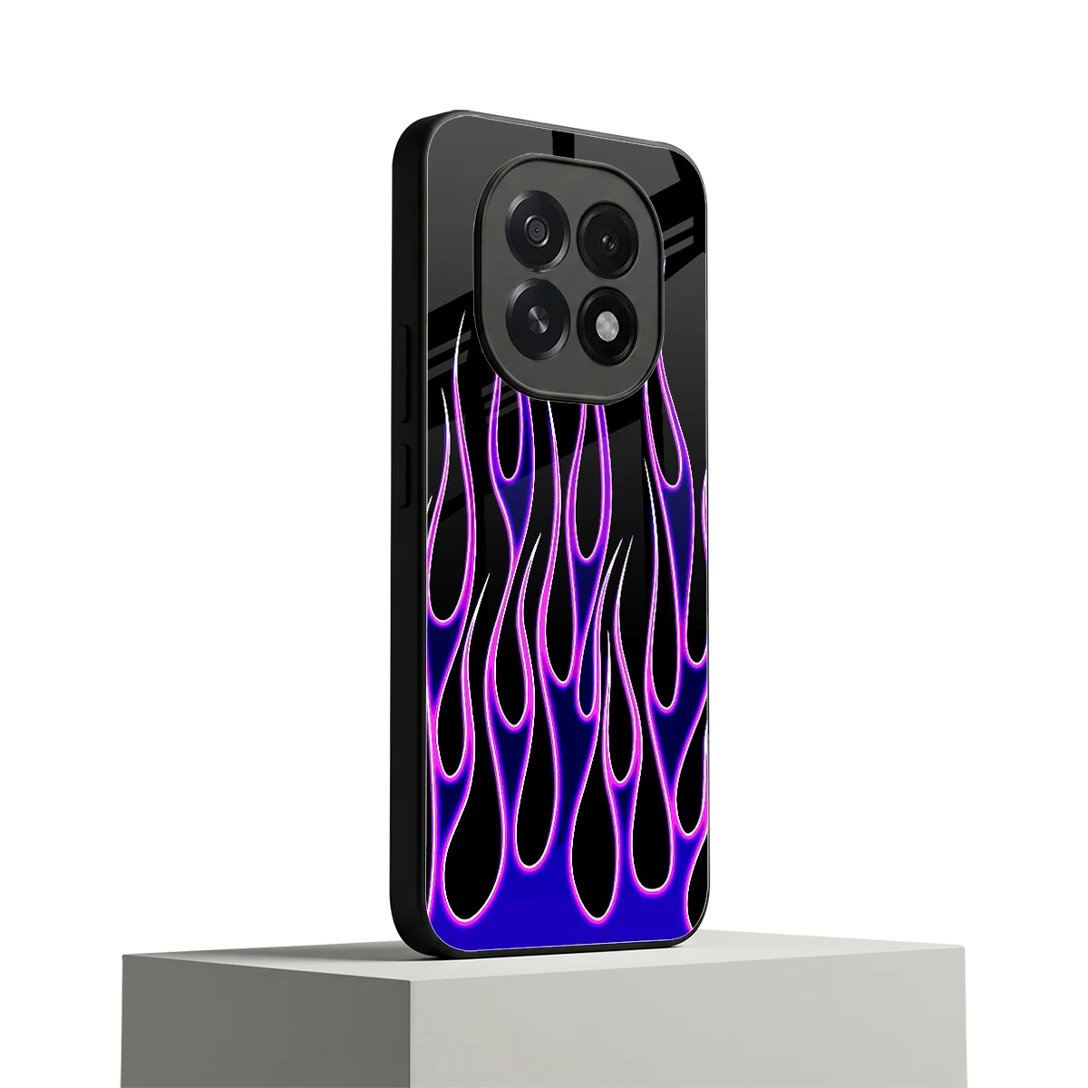 Flames Purple Inferno oppo f29 5g mobile cover | shockproof glass phone case