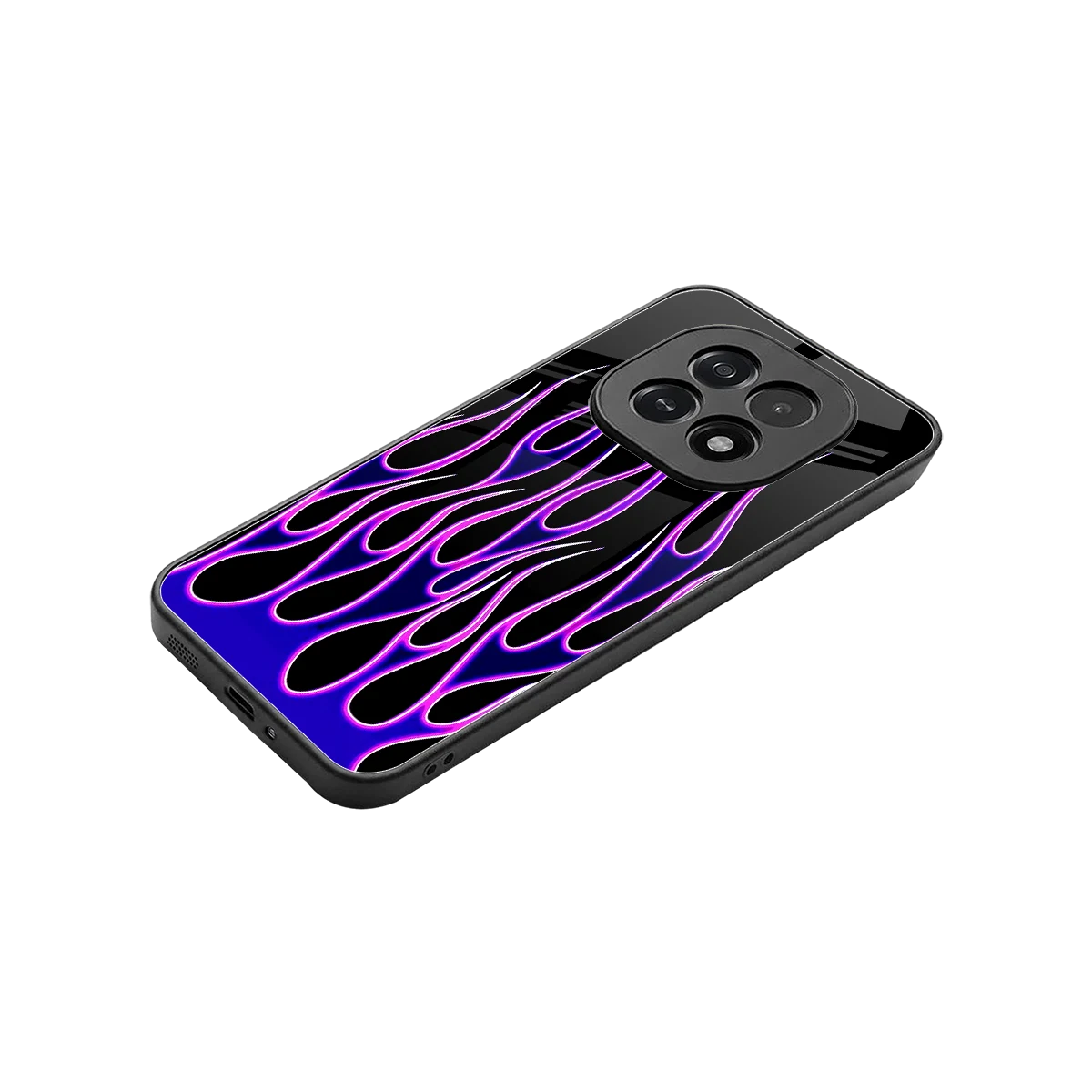 Flames Purple Inferno stylish phone case for oppo f29 5g | glossy glass and slim fit