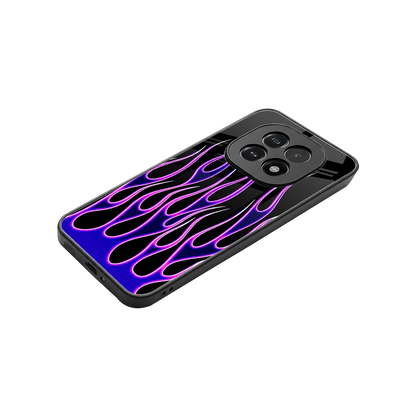 Flames Purple Inferno stylish phone case for oppo f29 5g | glossy glass and slim fit