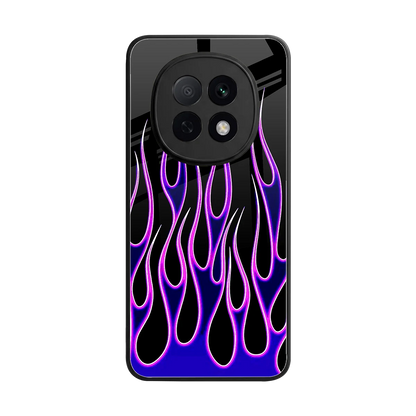 Flames Purple Inferno back phone cover | glass case for oppo f29 pro 5g