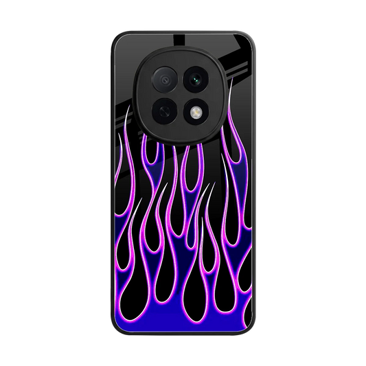 Flames Purple Inferno back phone cover | glass case for oppo f29 pro 5g
