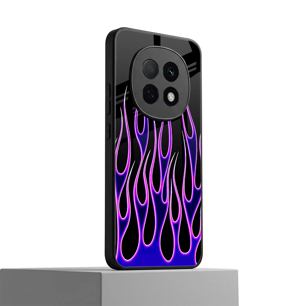 Flames Purple Inferno oppo f29 pro 5g mobile cover | shockproof glass phone case