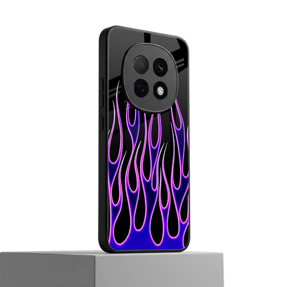 Flames Purple Inferno oppo f29 pro 5g mobile cover | shockproof glass phone case
