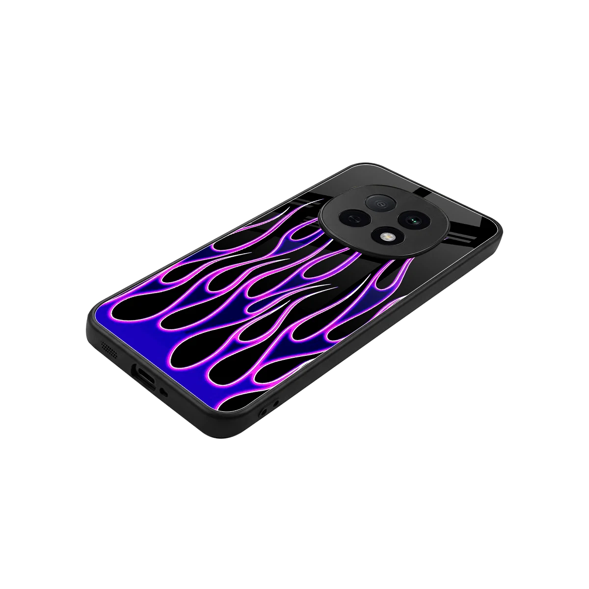 Flames Purple Inferno stylish phone case for oppo f29 pro 5g | glossy glass and slim fit