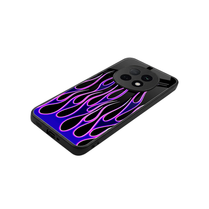 Flames Purple Inferno stylish phone case for oppo f29 pro 5g | glossy glass and slim fit