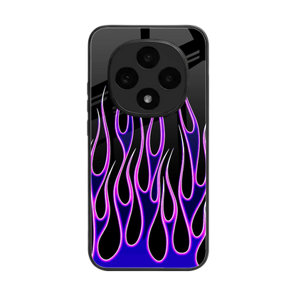 Flames Purple Inferno back phone cover | glass case for oppo f31 pro 5g
