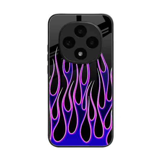 Flames Purple Inferno back phone cover | glass case for oppo f31 pro 5g