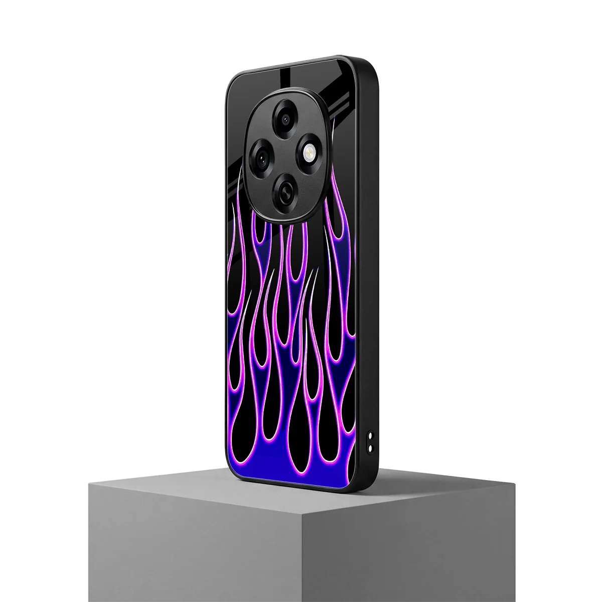 Flames Purple Inferno oppo f31 pro 5g mobile cover | shockproof glass phone case