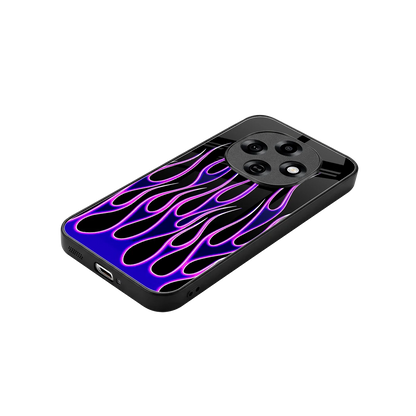 Flames Purple Inferno stylish phone case for oppo f31 pro 5g | glossy glass and slim fit