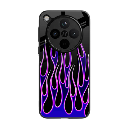 Flames Purple Inferno back phone cover | glass case for oppo find x8