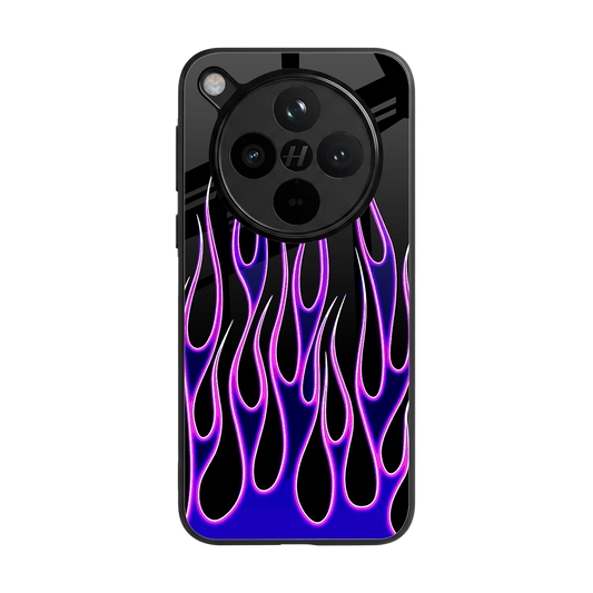 Flames Purple Inferno back phone cover | glass case for oppo find x8