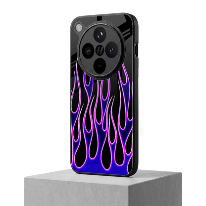 Flames Purple Inferno oppo find x8 mobile cover | shockproof glass phone case