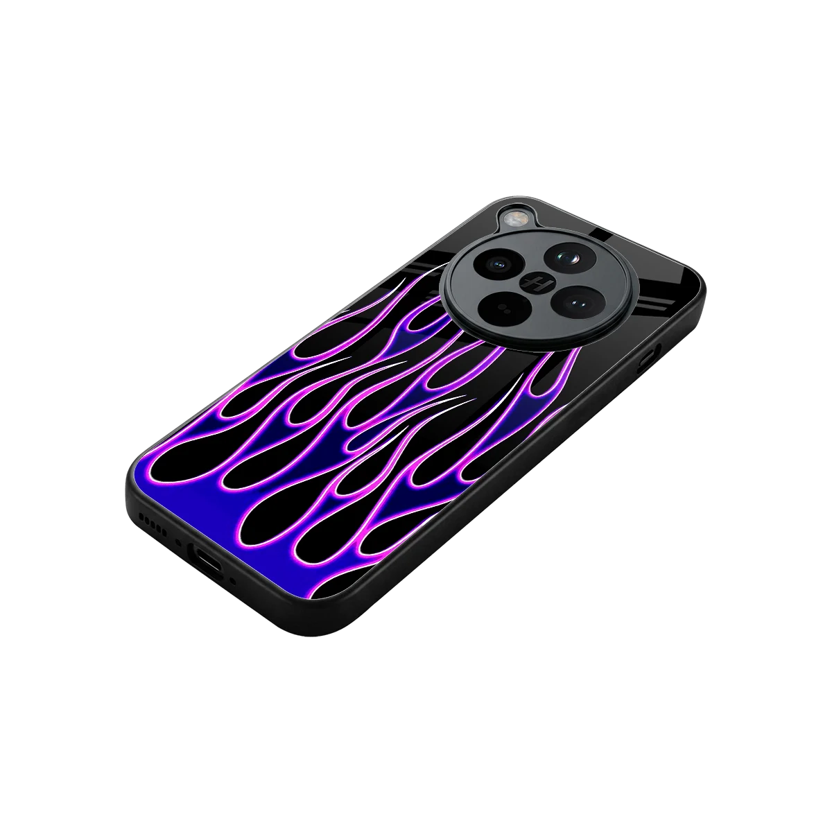 Flames Purple Inferno stylish phone case for oppo find x8 | glossy glass and slim fit