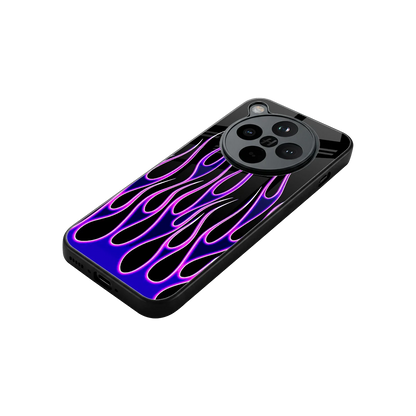 Flames Purple Inferno stylish phone case for oppo find x8 | glossy glass and slim fit