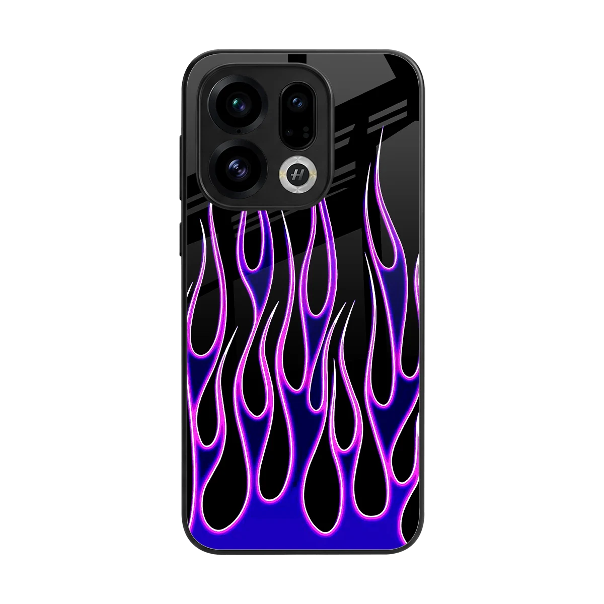 Flames Purple Inferno back phone cover | glass case for oppo find x9