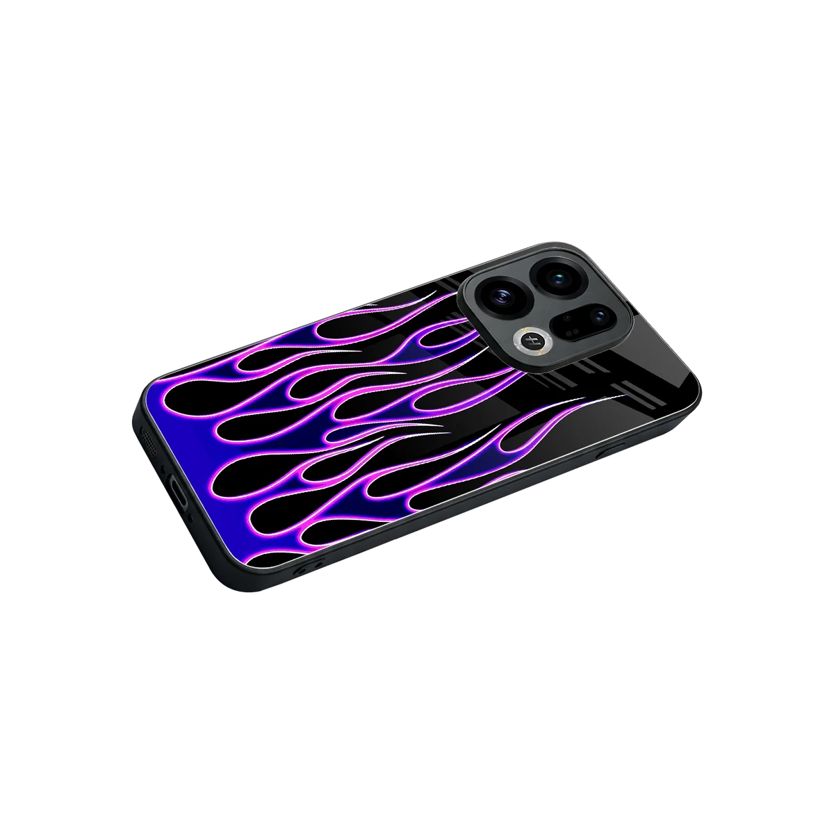 Flames Purple Inferno stylish phone case for oppo find x9 | glossy glass and slim fit
