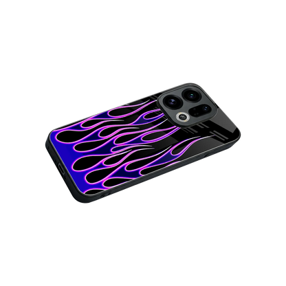 Flames Purple Inferno stylish phone case for oppo find x9 | glossy glass and slim fit