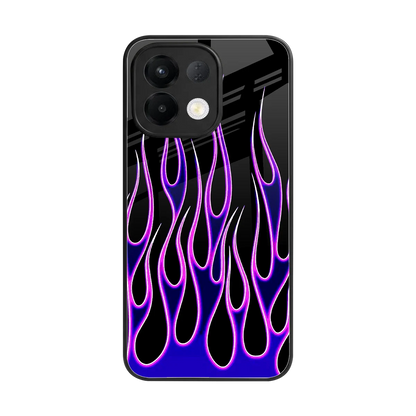 Flames Purple Inferno back phone cover | glass case for oppo k13 5g