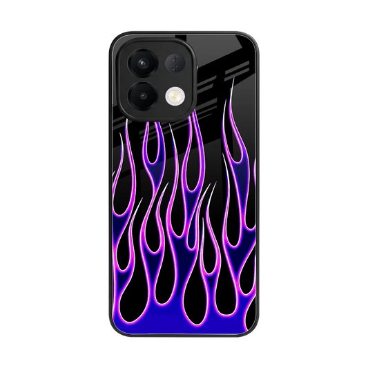 Flames Purple Inferno back phone cover | glass case for oppo k13 5g
