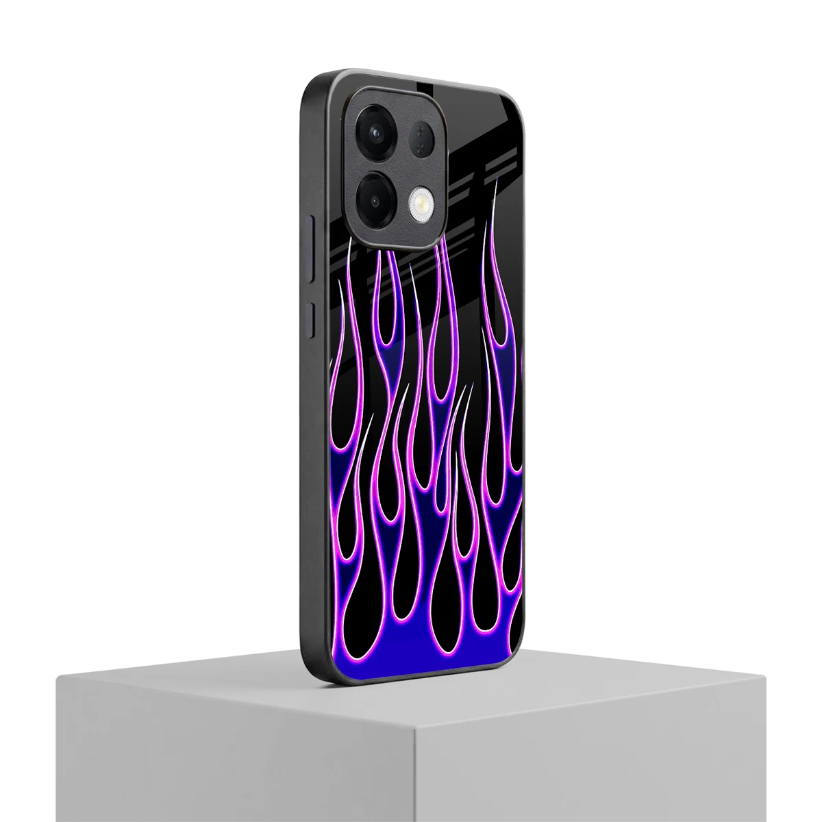 Flames Purple Inferno oppo k13 5g mobile cover | shockproof glass phone case