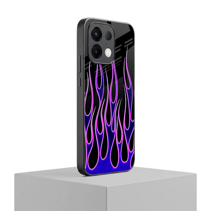 Flames Purple Inferno oppo k13 5g mobile cover | shockproof glass phone case