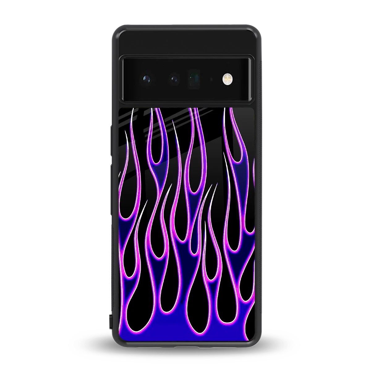 Flames Purple Inferno back phone cover | glass case for google pixel 6 pro