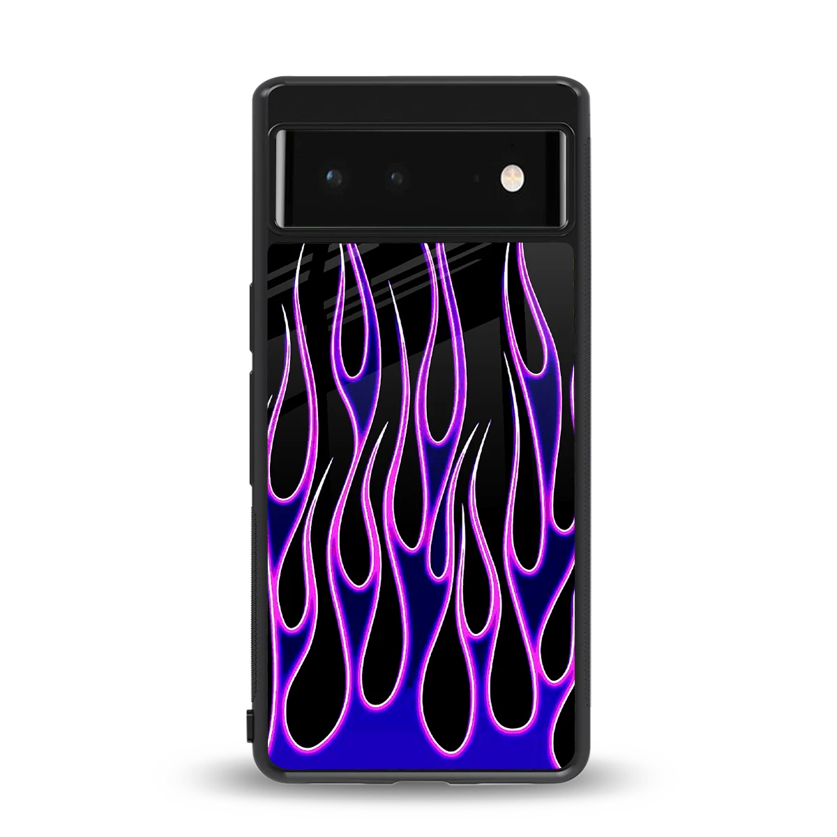 Flames Purple Inferno back phone cover | glass case for google pixel 6