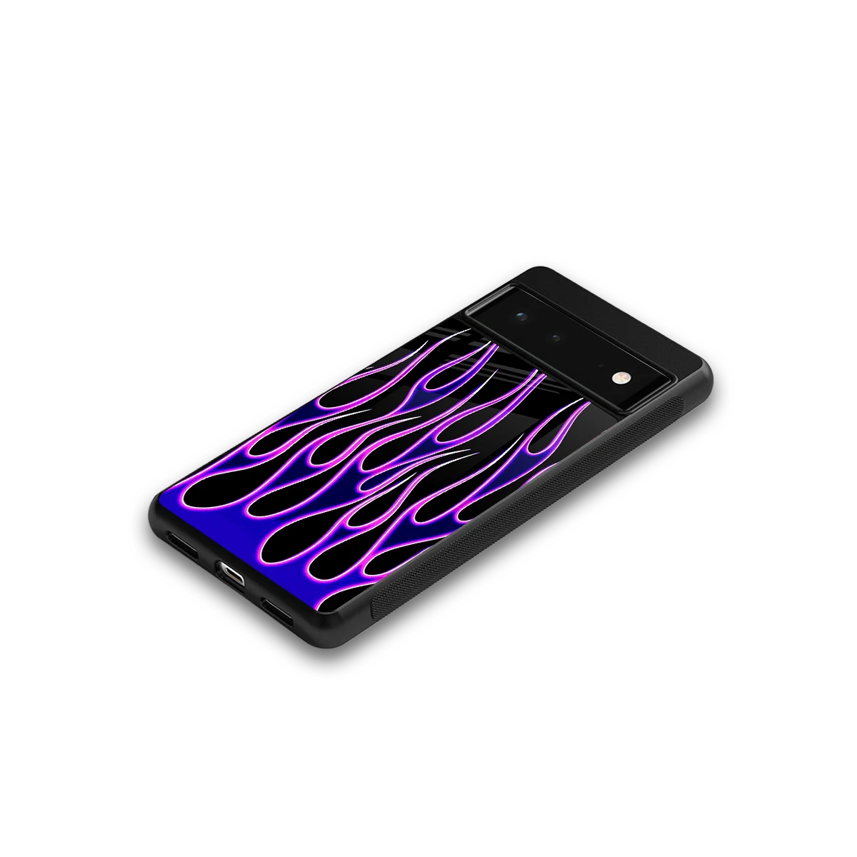 Flames Purple Inferno google pixel 6 mobile cover | shockproof glass phone case