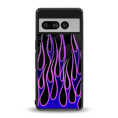 Flames Purple Inferno back phone cover | glass case for google pixel 7 pro