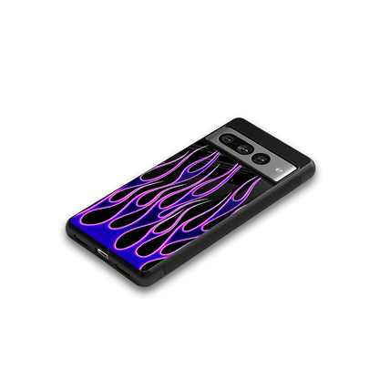 Flames Purple Inferno google pixel 7 pro mobile cover | shockproof glass phone case