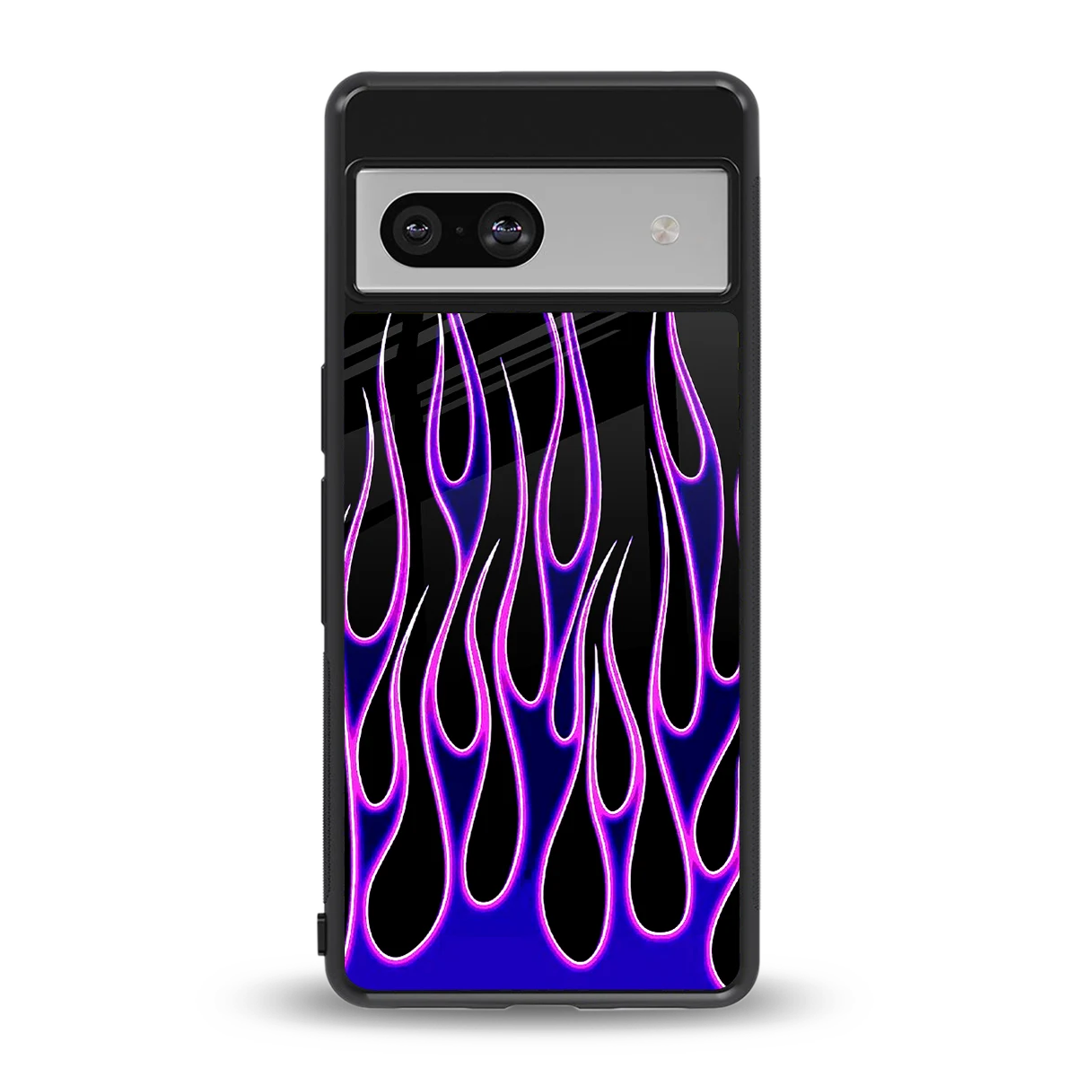 Flames Purple Inferno back phone cover | glass case for google pixel 7a