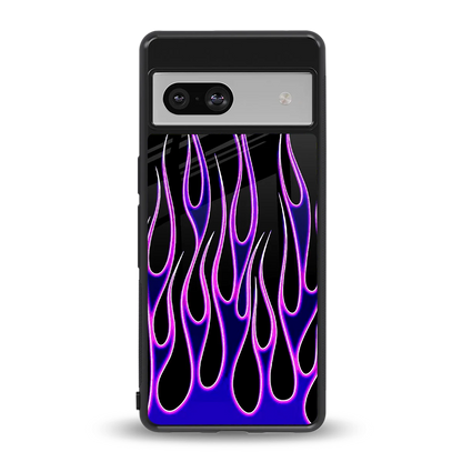 Flames Purple Inferno back phone cover | glass case for google pixel 7