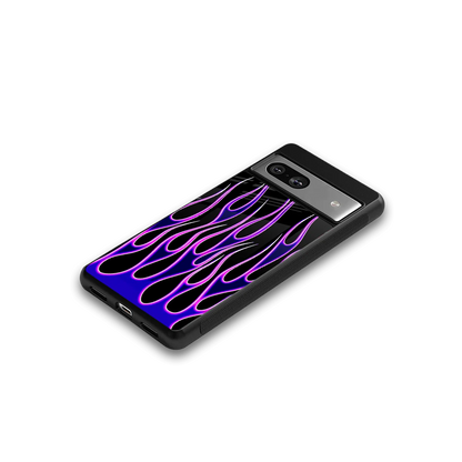 Flames Purple Inferno google pixel 7 mobile cover | shockproof glass phone case