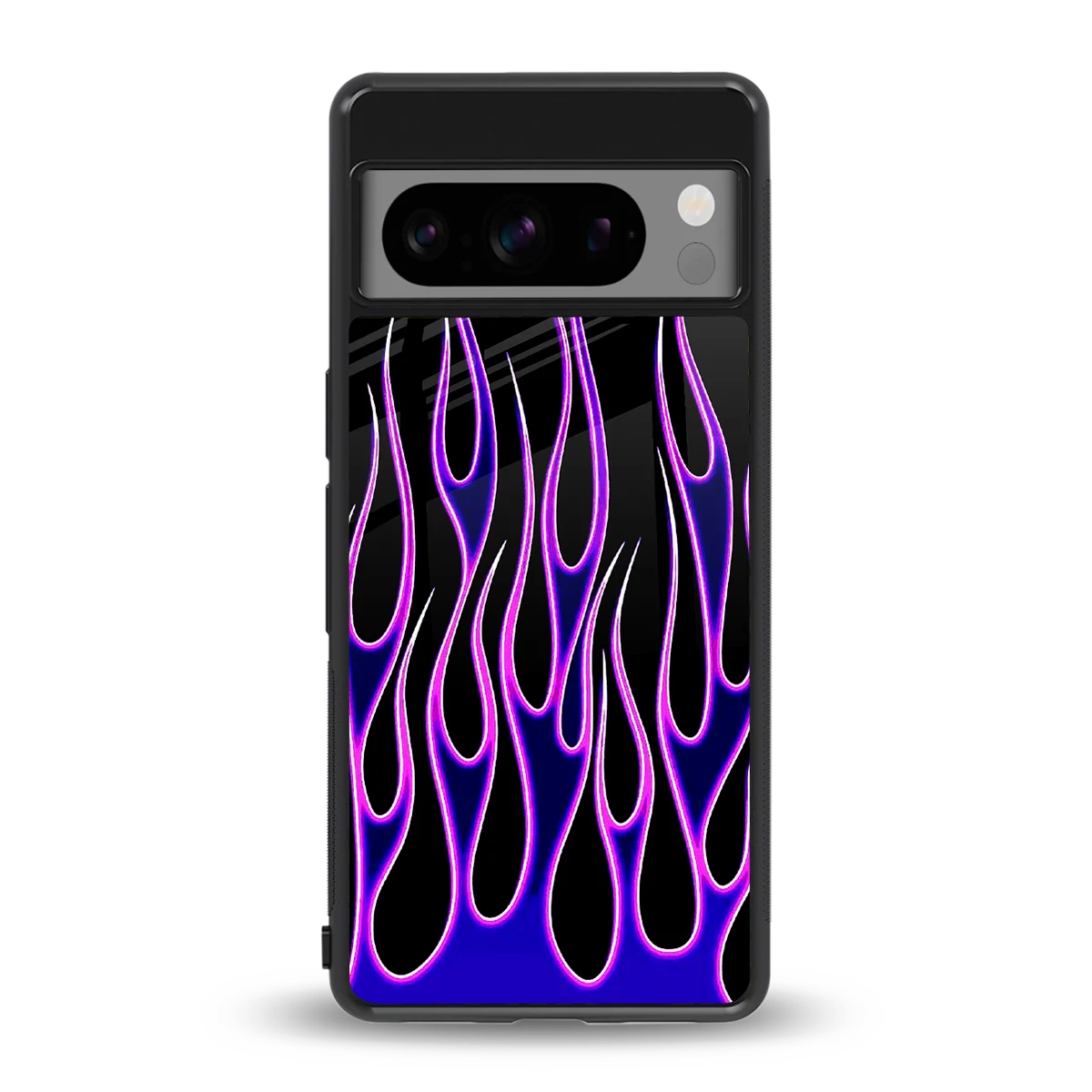 Flames Purple Inferno back phone cover | glass case for google pixel 8 pro